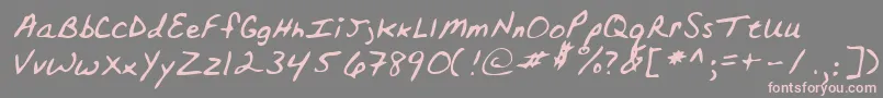 Lehn152-fontti – vaaleanpunaiset fontit harmaalla taustalla