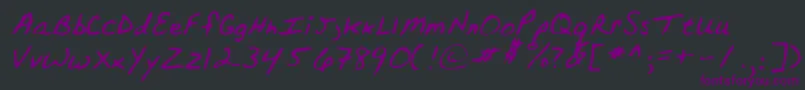 Шрифт Lehn152 – фиолетовые шрифты на чёрном фоне