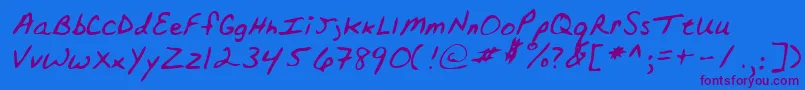 Lehn152 Font – Purple Fonts on Blue Background