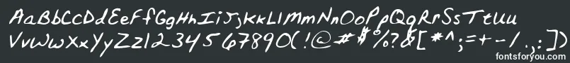 Lehn152-fontti – valkoiset fontit mustalla taustalla
