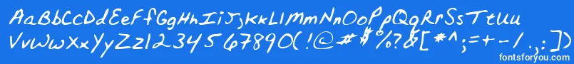 Czcionka Lehn152 – białe czcionki na niebieskim tle