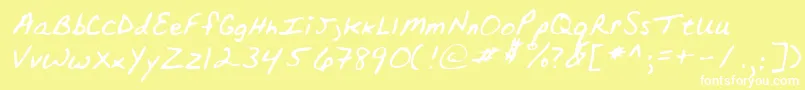 Шрифт Lehn152 – белые шрифты на жёлтом фоне