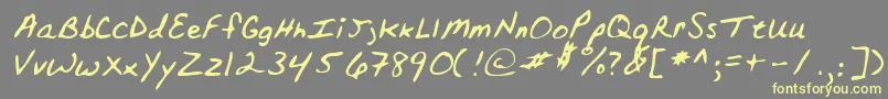 Lehn152 Font – Yellow Fonts on Gray Background