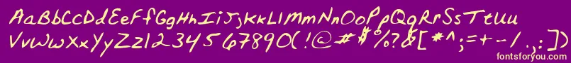 Lehn152 Font – Yellow Fonts on Purple Background