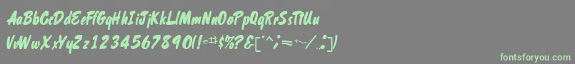 Shelman Font – Green Fonts on Gray Background