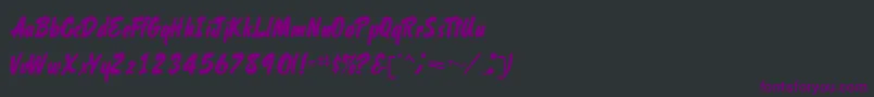 Шрифт Shelman – фиолетовые шрифты на чёрном фоне