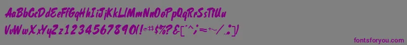 Шрифт Shelman – фиолетовые шрифты на сером фоне