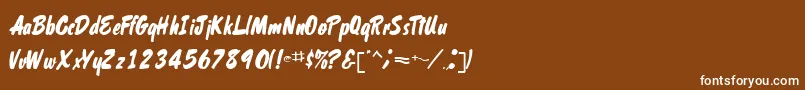 Shelman Font – White Fonts on Brown Background