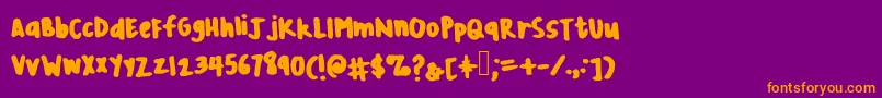 Apollosmum Font – Orange Fonts on Purple Background