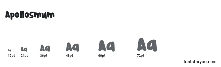 Размеры шрифта Apollosmum