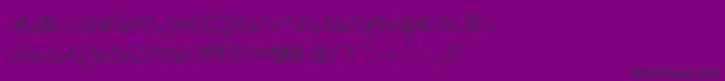 SfScribbledSansItalic Font – Black Fonts on Purple Background