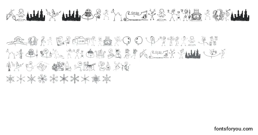 Schriftart RisusLcbKringlebats – Alphabet, Zahlen, spezielle Symbole