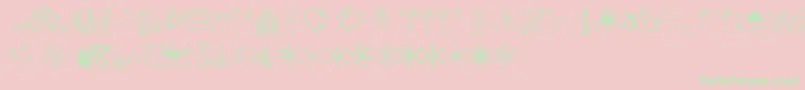 RisusLcbKringlebats Font – Green Fonts on Pink Background