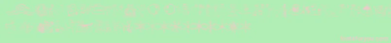 RisusLcbKringlebats Font – Pink Fonts on Green Background