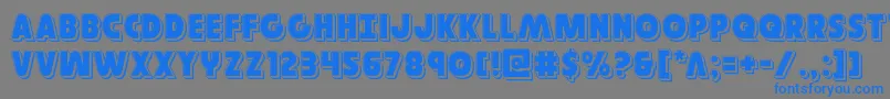 Governorpunch Font – Blue Fonts on Gray Background