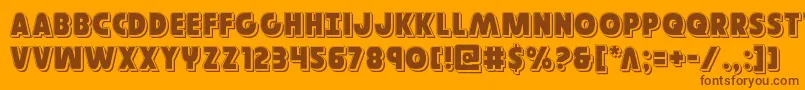 Governorpunch Font – Brown Fonts on Orange Background