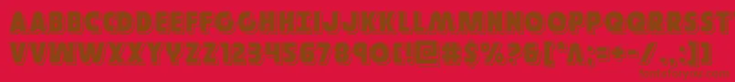 Governorpunch-Schriftart – Braune Schriften auf rotem Hintergrund