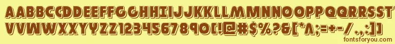 Governorpunch Font – Brown Fonts on Yellow Background