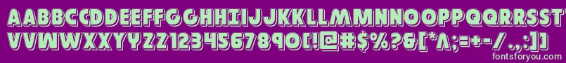 Governorpunch Font – Green Fonts on Purple Background