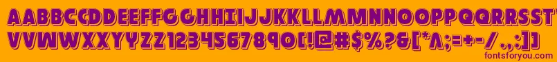 Governorpunch Font – Purple Fonts on Orange Background