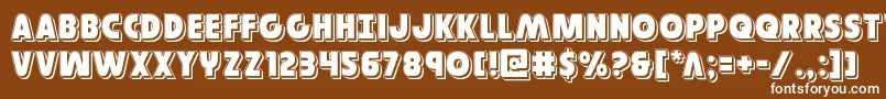 Governorpunch Font – White Fonts on Brown Background