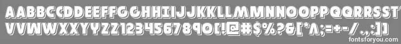 フォントGovernorpunch – 灰色の背景に白い文字