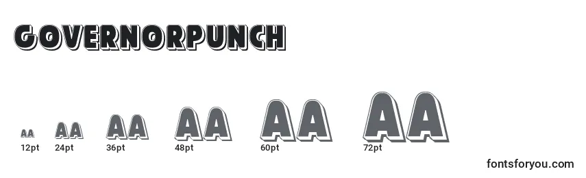 Governorpunch Font Sizes