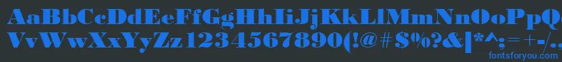 Urwbodonidextbolwid Font – Blue Fonts on Black Background