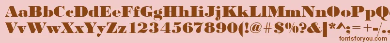 Urwbodonidextbolwid Font – Brown Fonts on Pink Background