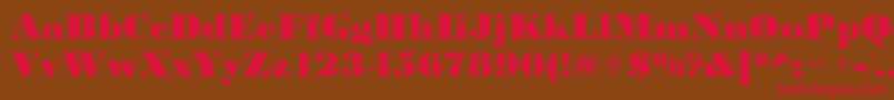 Urwbodonidextbolwid Font – Red Fonts on Brown Background