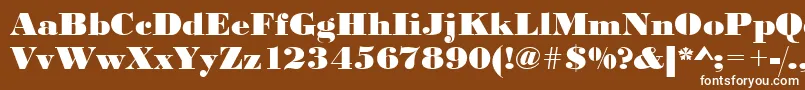 Urwbodonidextbolwid Font – White Fonts on Brown Background