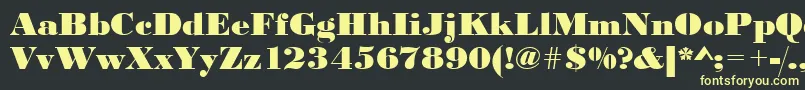 Urwbodonidextbolwid Font – Yellow Fonts on Black Background