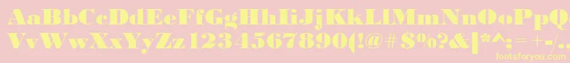 Urwbodonidextbolwid Font – Yellow Fonts on Pink Background