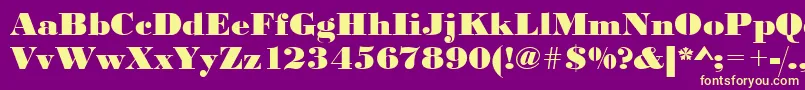 Urwbodonidextbolwid Font – Yellow Fonts on Purple Background