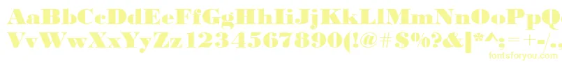 Urwbodonidextbolwid Font – Yellow Fonts on White Background