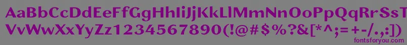 Шрифт JainasansBoldPersonalUse – фиолетовые шрифты на сером фоне