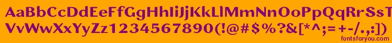 Шрифт JainasansBoldPersonalUse – фиолетовые шрифты на оранжевом фоне