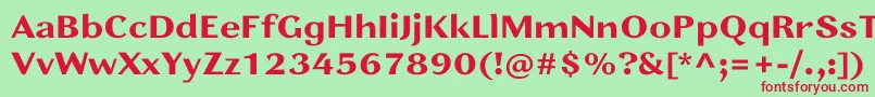 JainasansBoldPersonalUse Font – Red Fonts on Green Background