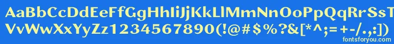 JainasansBoldPersonalUse Font – Yellow Fonts on Blue Background