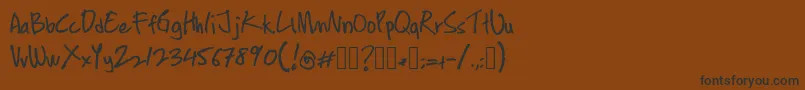 Шрифт ContengMarker – чёрные шрифты на коричневом фоне