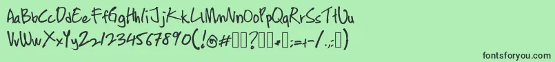 ContengMarker Font – Black Fonts on Green Background