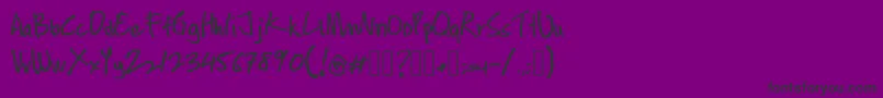 Шрифт ContengMarker – чёрные шрифты на фиолетовом фоне