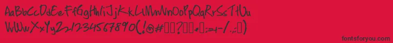 フォントContengMarker – 赤い背景に黒い文字