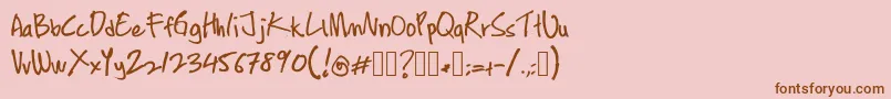 ContengMarker Font – Brown Fonts on Pink Background