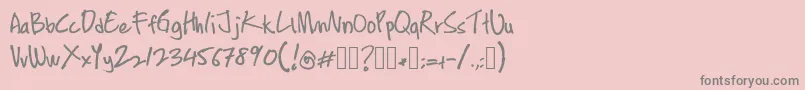 ContengMarker-Schriftart – Graue Schriften auf rosa Hintergrund