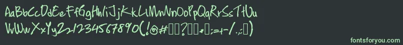 フォントContengMarker – 黒い背景に緑の文字