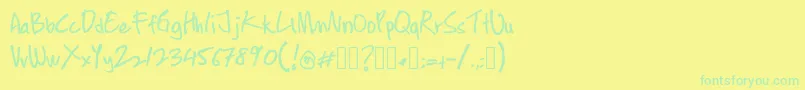 Шрифт ContengMarker – зелёные шрифты на жёлтом фоне