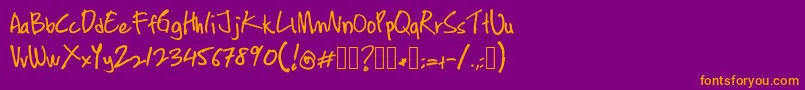 ContengMarker Font – Orange Fonts on Purple Background