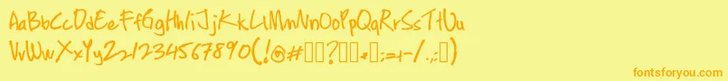ContengMarker Font – Orange Fonts on Yellow Background