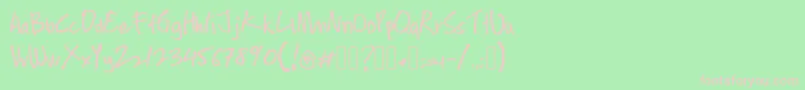 ContengMarker Font – Pink Fonts on Green Background